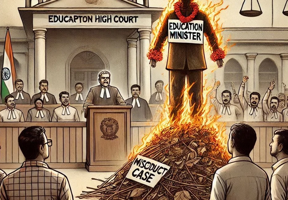 Government Teacher Burning Education Minister’s Effigy Guilty of Official Misconduct, Not Protected Under Freedom of Expression: Rajasthan High Court